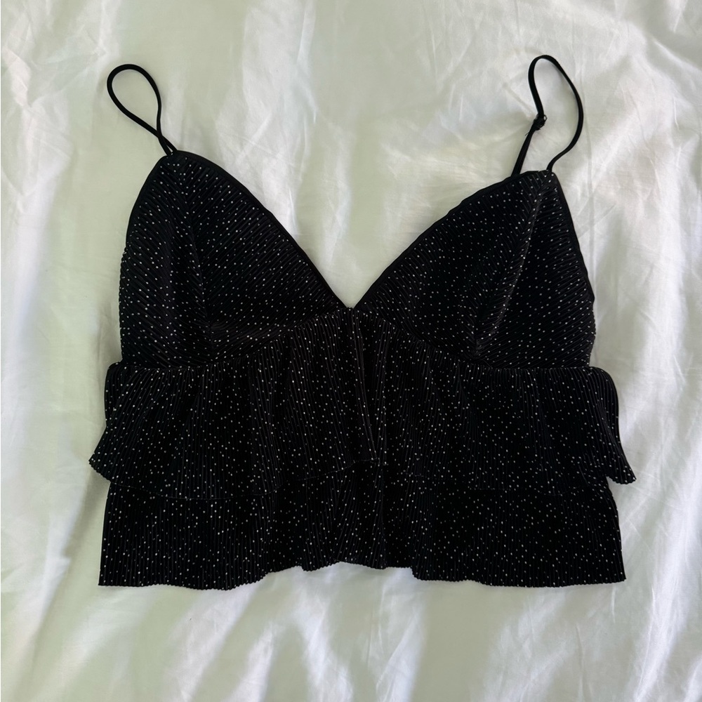 Dress Forum Flowy Low V Neck Tank Top